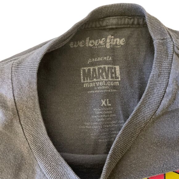 We Love Fine Presents Marvel Men's XL Gray T-shirt- Hulk, Thor, Iron Man… - Picture 4 of 7